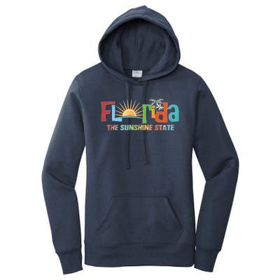 Florida The Sunshine State Colorful Women's Pullover Hoodie