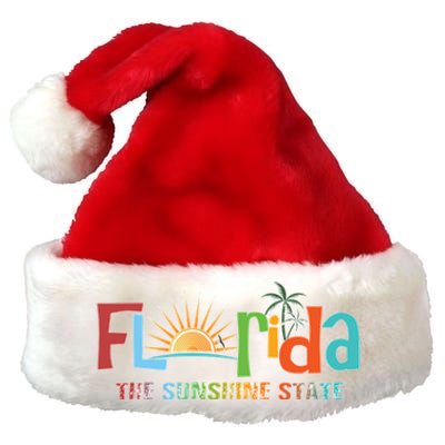 Florida The Sunshine State Colorful Premium Christmas Santa Hat