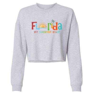 Florida The Sunshine State Colorful Cropped Pullover Crew