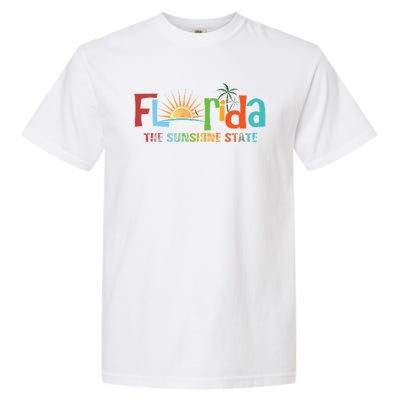 Florida The Sunshine State Colorful Garment-Dyed Heavyweight T-Shirt