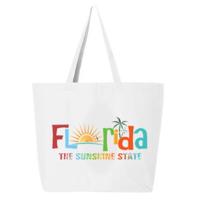 Florida The Sunshine State Colorful 25L Jumbo Tote