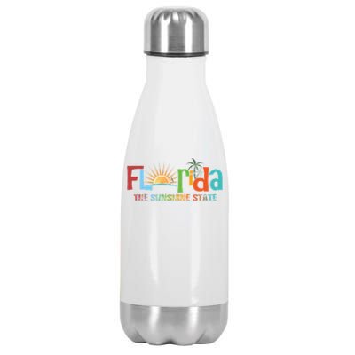 Florida The Sunshine State Colorful Stainless Steel Insulated Water Bottle