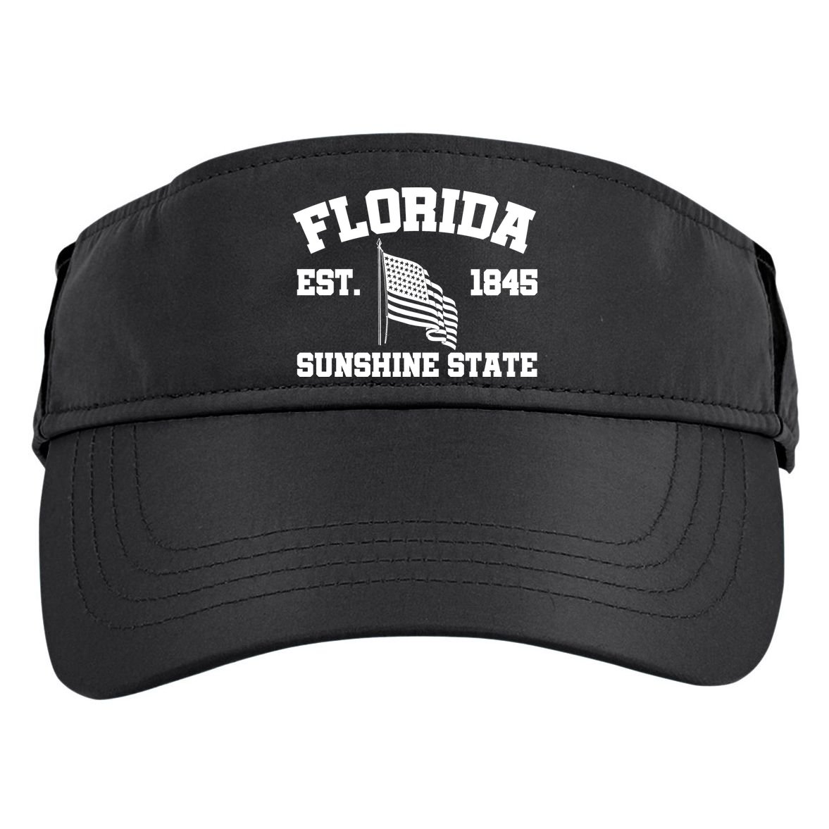 Florida The Sunshine State Est. 1845 Adult Drive Performance Visor