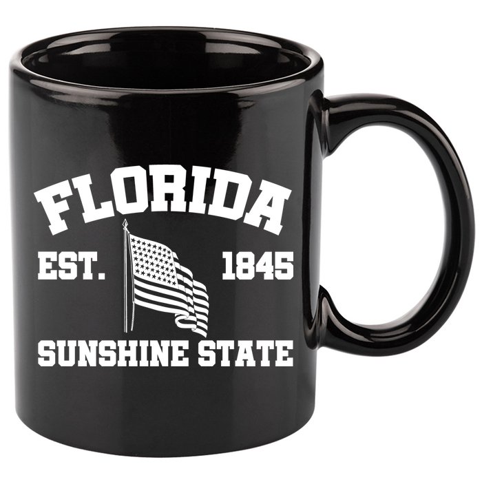 Florida The Sunshine State Est. 1845 11oz C Handle Ceramic Mug