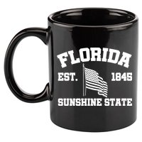 Florida The Sunshine State Est. 1845 11oz C Handle Ceramic Mug