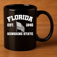 Florida The Sunshine State Est. 1845 11oz C Handle Ceramic Mug