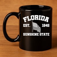 Florida The Sunshine State Est. 1845 11oz C Handle Ceramic Mug