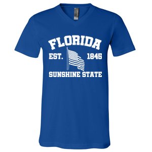 Florida The Sunshine State Est. 1845 V-Neck T-Shirt