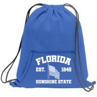 Florida The Sunshine State Est. 1845 Sweatshirt Cinch Pack Bag