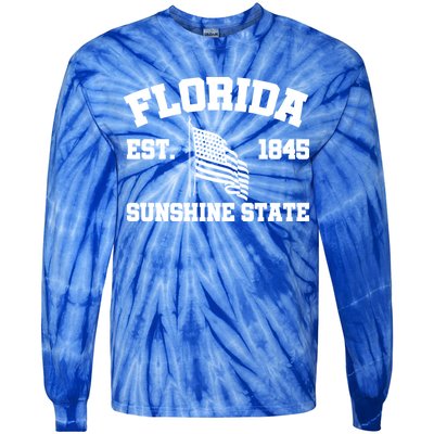 Florida The Sunshine State Est. 1845 Tie-Dye Long Sleeve Shirt