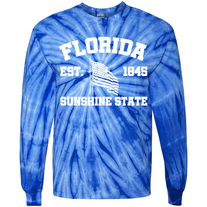 Florida The Sunshine State Est. 1845 Tie-Dye Long Sleeve Shirt