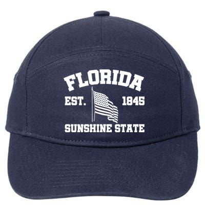 Florida The Sunshine State Est. 1845 7-Panel Snapback Hat