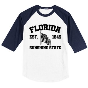 Florida The Sunshine State Est. 1845 Baseball Sleeve Shirt