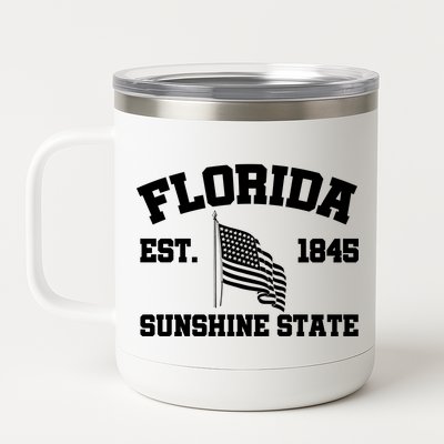 Florida The Sunshine State Est. 1845 12 oz Stainless Steel Tumbler Cup