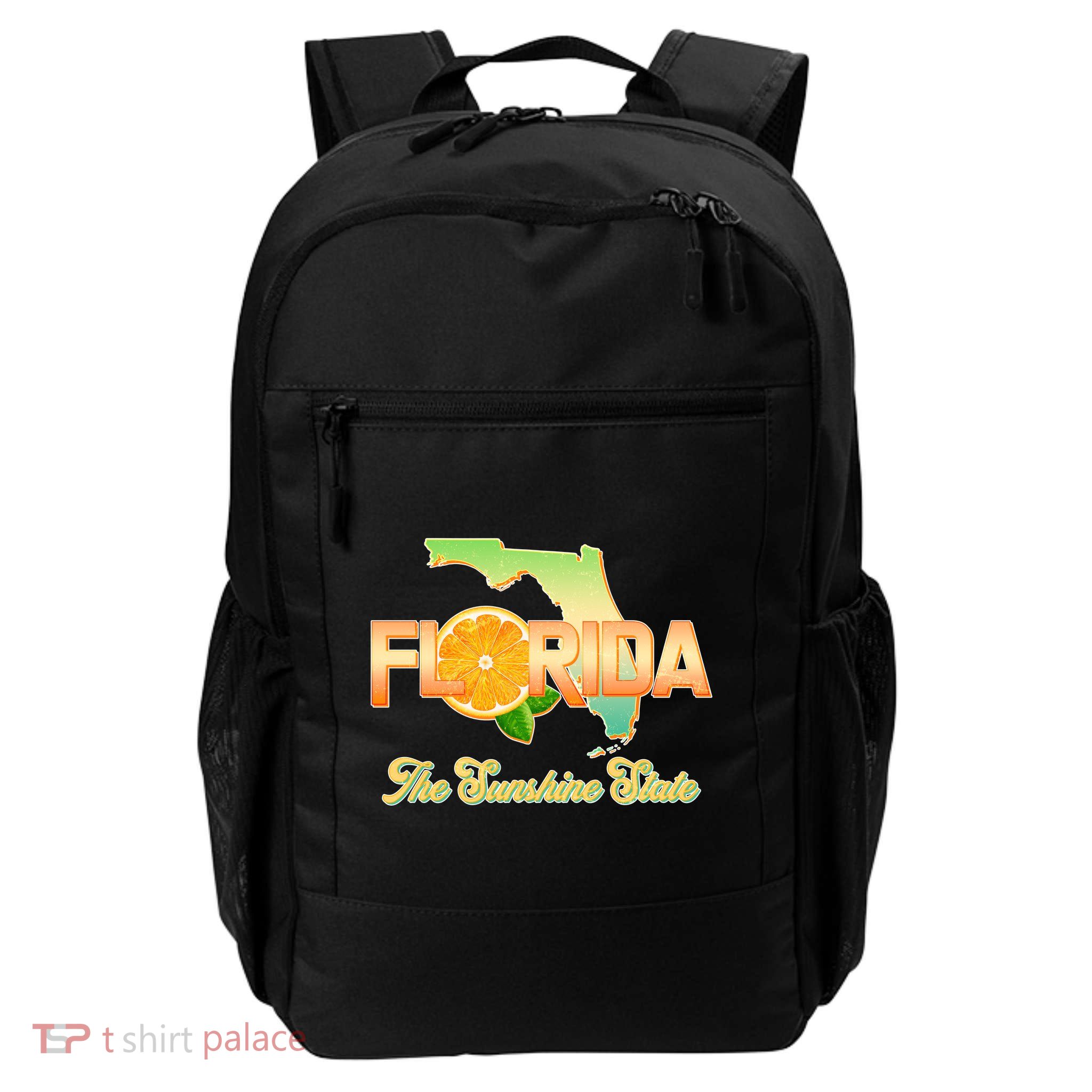 Florida The Sunshine State Orange Logo Daily Commute Backpack