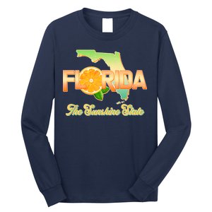 Florida The Sunshine State Orange Logo Long Sleeve Shirt