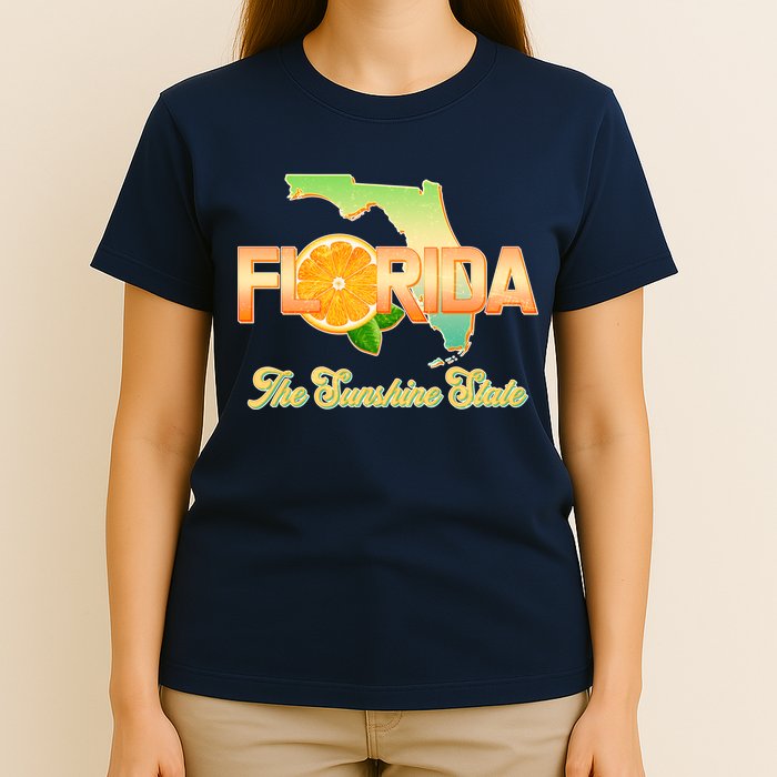 Florida The Sunshine State Orange Logo T-Shirt