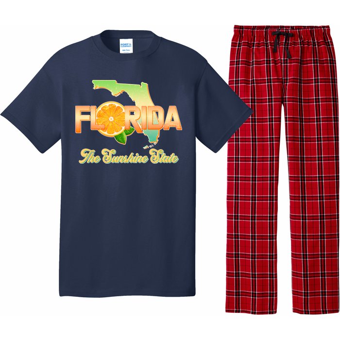 Florida The Sunshine State Orange Logo Pajama Set