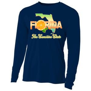 Florida The Sunshine State Orange Logo Cooling Performance Long Sleeve Crew