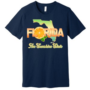 Florida The Sunshine State Orange Logo Premium T-Shirt