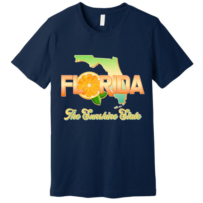 Florida The Sunshine State Orange Logo Premium T-Shirt