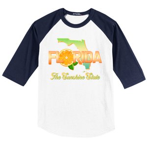 Florida The Sunshine State Orange Logo Baseball Sleeve Shirt