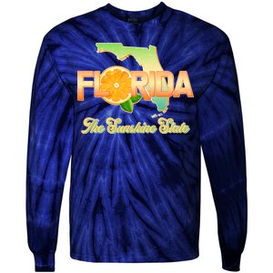 Florida The Sunshine State Orange Logo Tie-Dye Long Sleeve Shirt