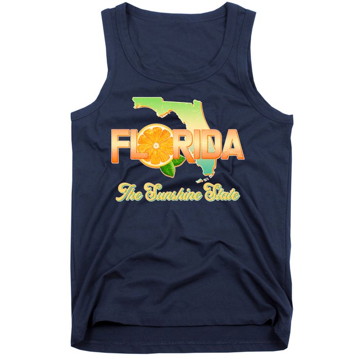 Florida The Sunshine State Orange Logo Tank Top