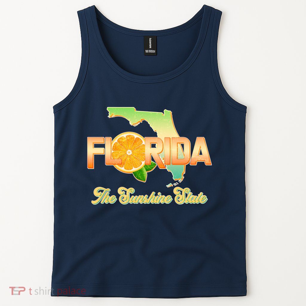 Florida The Sunshine State Orange Logo Tank Top