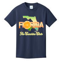 Florida The Sunshine State Orange Logo Kids T-Shirt