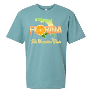 Florida The Sunshine State Orange Logo Sueded Cloud Jersey T-Shirt