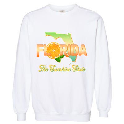 Florida The Sunshine State Orange Logo Garment-Dyed Sweatshirt