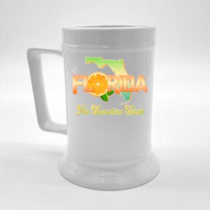 Florida The Sunshine State Orange Logo Beer Stein