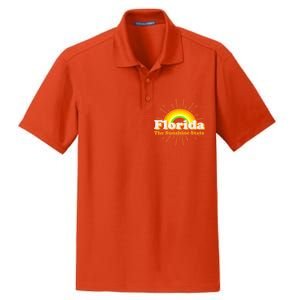 Florida The Sunshine State Rainbow Dry Zone Grid Polo