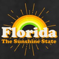 Florida The Sunshine State Rainbow Adult Drive Performance Visor