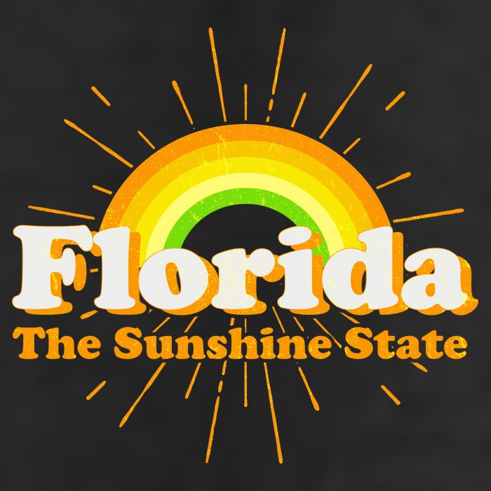 Florida The Sunshine State Rainbow Adult Drive Performance Visor