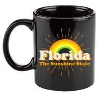 Florida The Sunshine State Rainbow 11oz C Handle Ceramic Mug