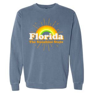 Florida The Sunshine State Rainbow Garment-Dyed Sweatshirt