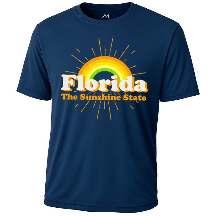 Florida The Sunshine State Rainbow Cooling Performance Crew T-Shirt