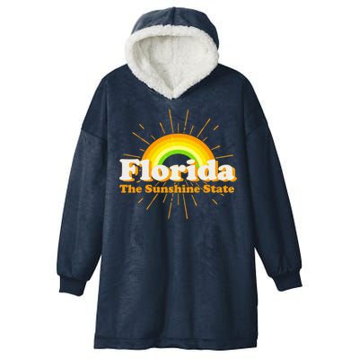 Florida The Sunshine State Rainbow Hooded Wearable Blanket