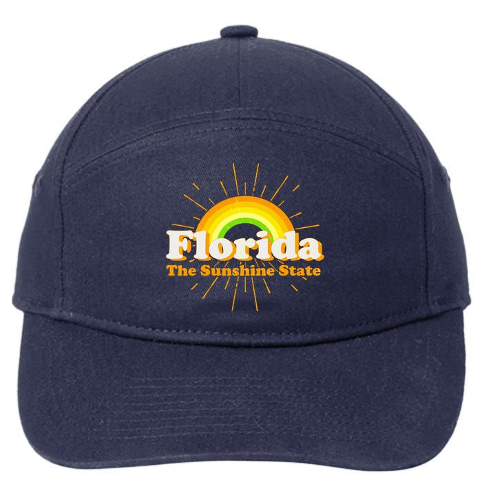 Florida The Sunshine State Rainbow 7-Panel Snapback Hat