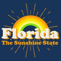 Florida The Sunshine State Rainbow 7-Panel Snapback Hat