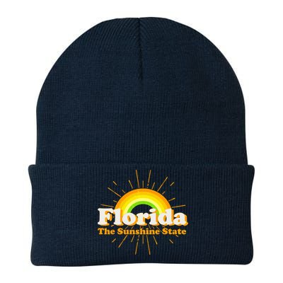 Florida The Sunshine State Rainbow Knit Cap Winter Beanie