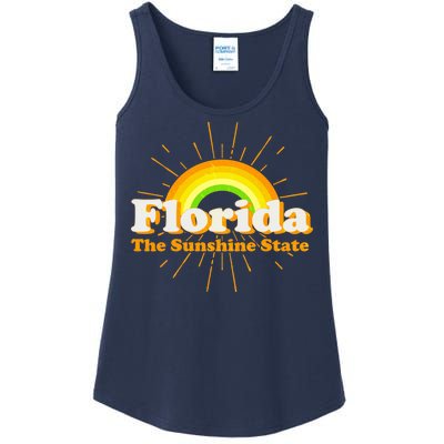 Florida The Sunshine State Rainbow Ladies Essential Tank