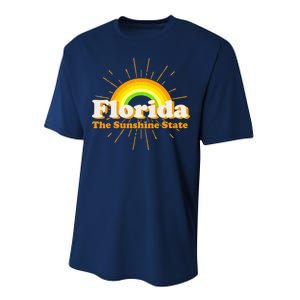 Florida The Sunshine State Rainbow Performance Sprint T-Shirt