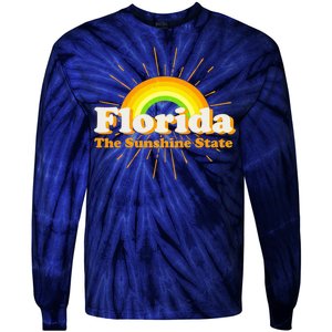 Florida The Sunshine State Rainbow Tie-Dye Long Sleeve Shirt