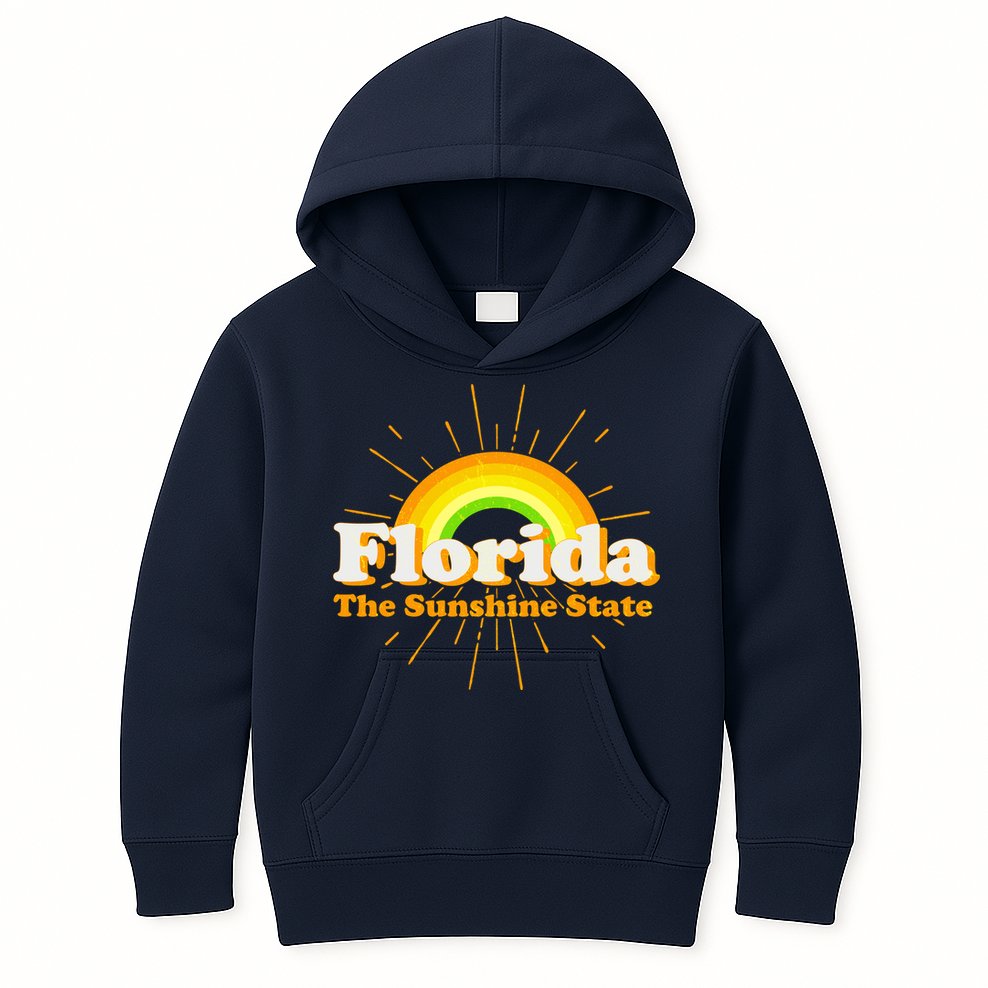 Florida The Sunshine State Rainbow Kids Hoodie