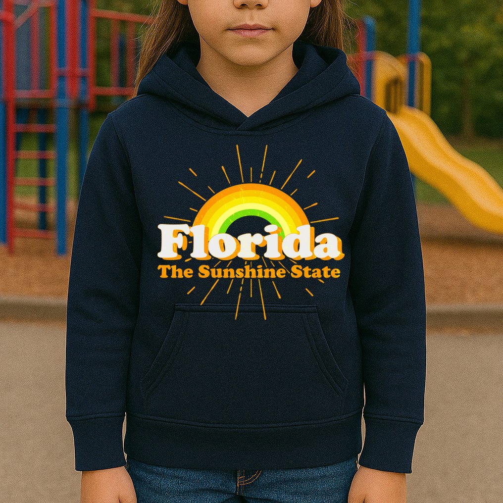 Florida The Sunshine State Rainbow Kids Hoodie