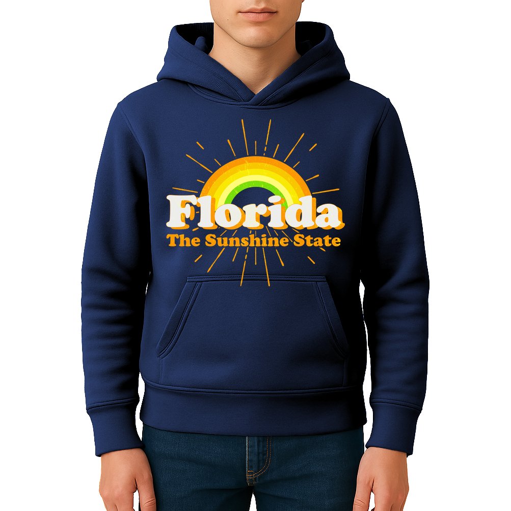 Florida The Sunshine State Rainbow Kids Hoodie