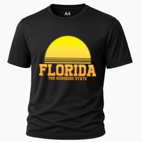 Florida The Sunshine State Retro Sun Cooling Performance Crew T-Shirt